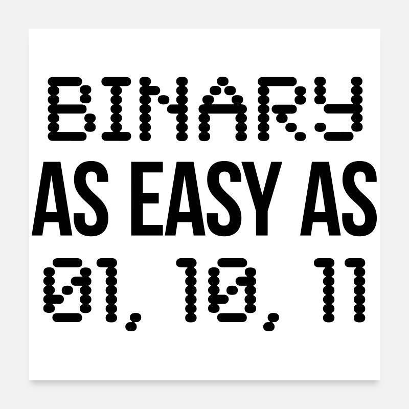 binary Poster 60x60 cm
