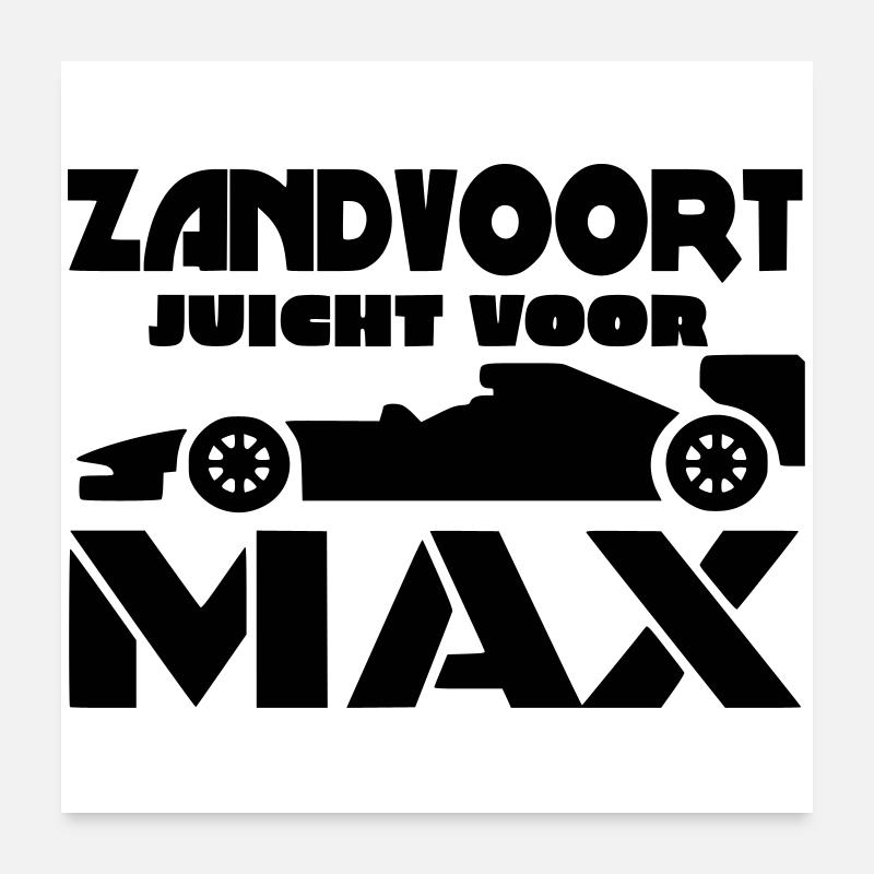 Zandvoort applaudit Max. Accélérez ! Course # Poster 60 x 60 cm