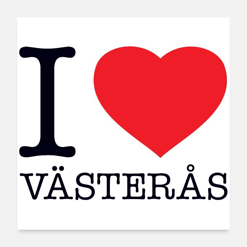 J’ADORE VÄSTERÅS Poster 60 x 60 cm