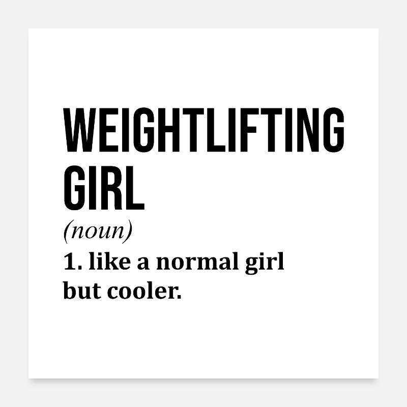Weightlifting Poster 24" x 24" (60x60 cm)