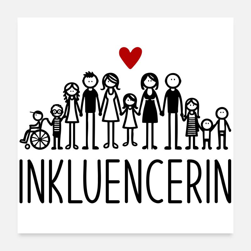 Inkluencerin Poster 60x60 cm