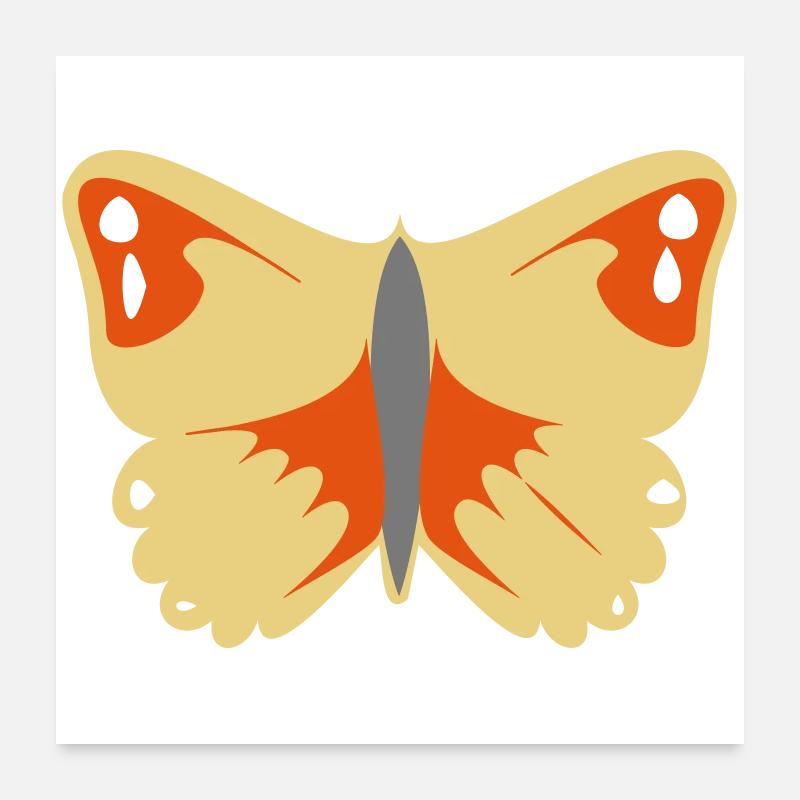 Beautiful butterfly (vector illustration) Poster 24" x 24" (60x60 cm)