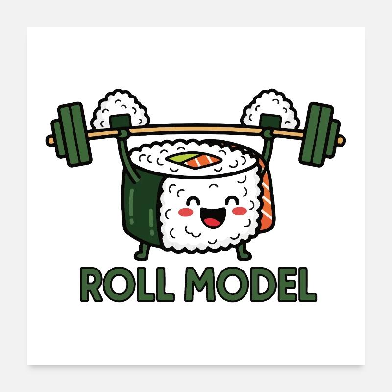 Force du sushi Poster 60 x 60 cm