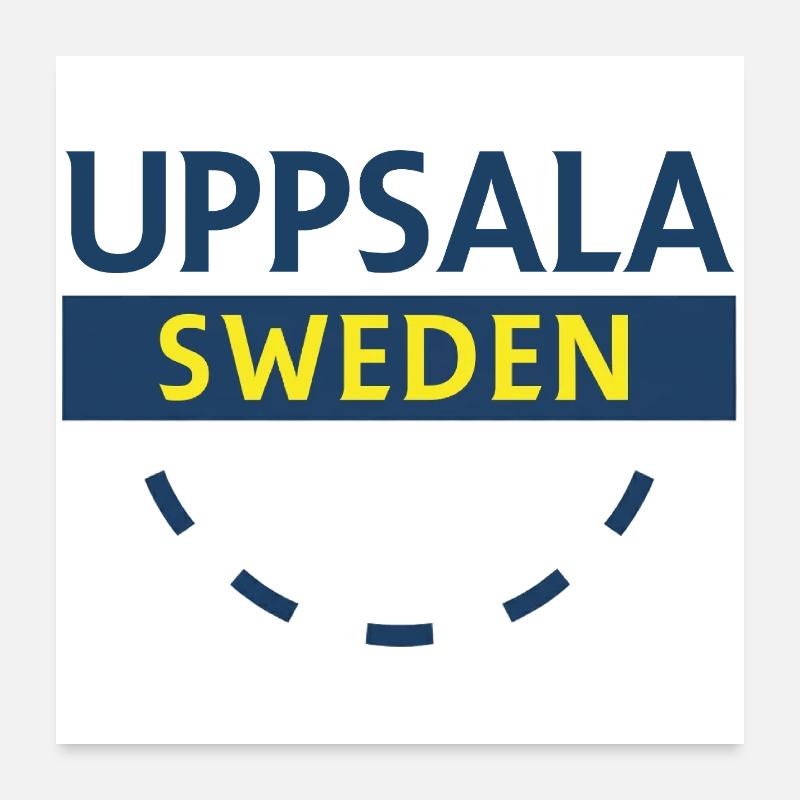 Uppsala Logotype Suède Poster 60 x 60 cm