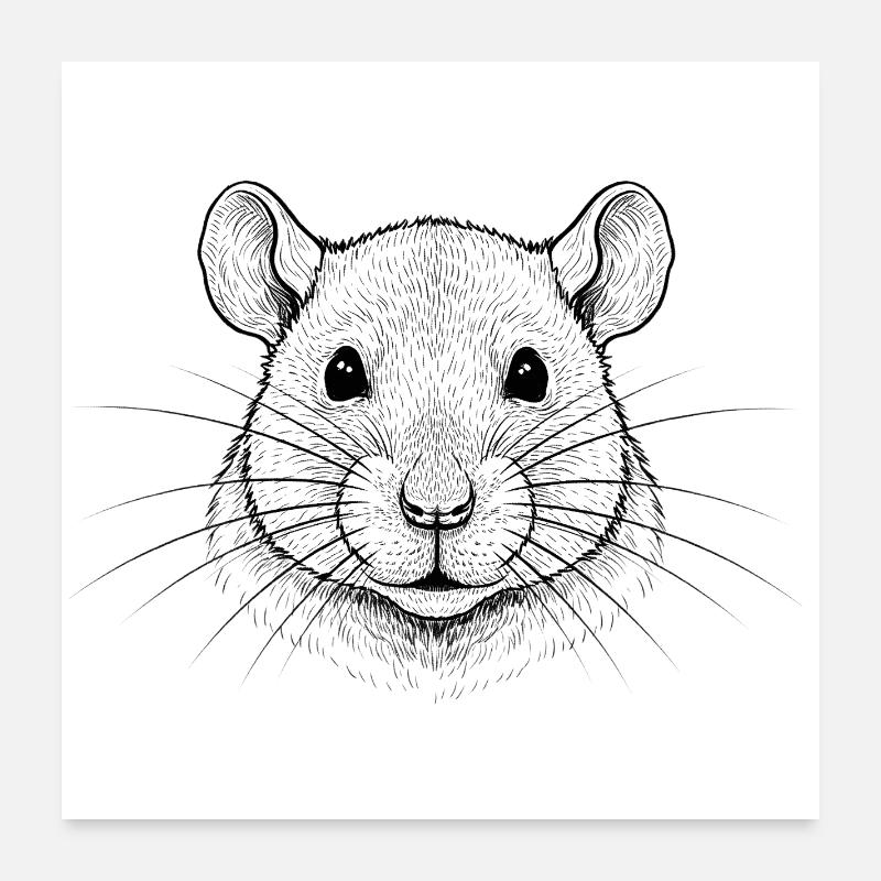Ratte Poster 60x60 cm