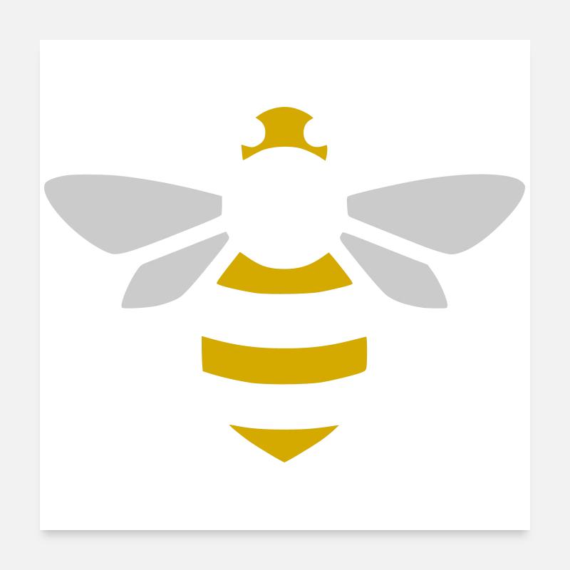 Bee Logo Geometric Poster 24" x 24" (60x60 cm)