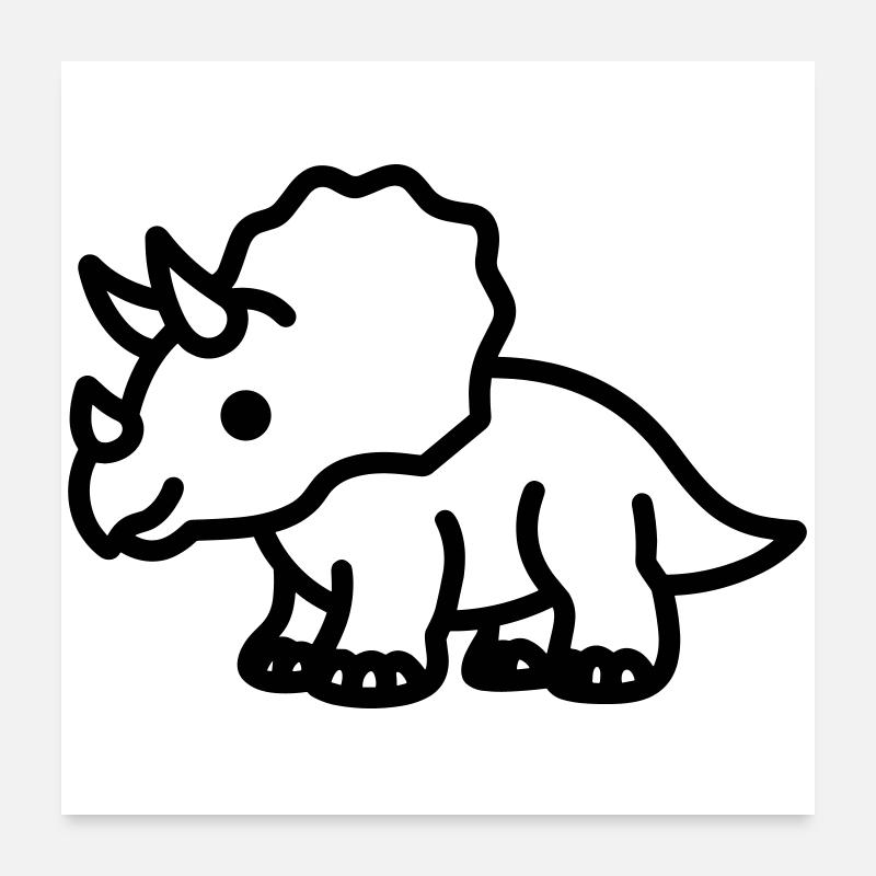 Triceratops Poster 60x60 cm