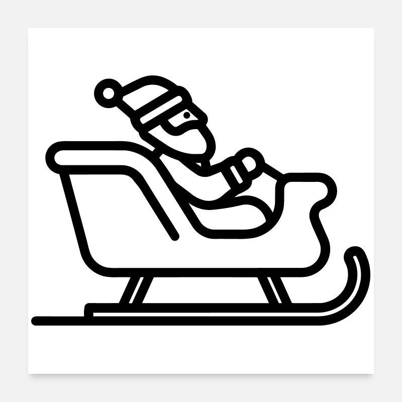 Santa's sleigh Poster 24" x 24" (60x60 cm)