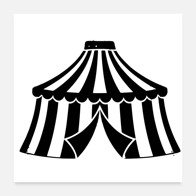 Circus Tent Manege Event Icon Poster 24" x 24" (60x60 cm)