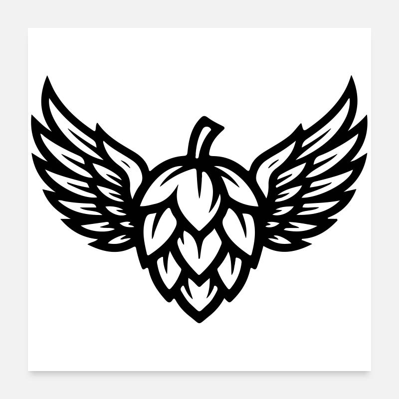 Hopfen Symbol Poster 60x60 cm