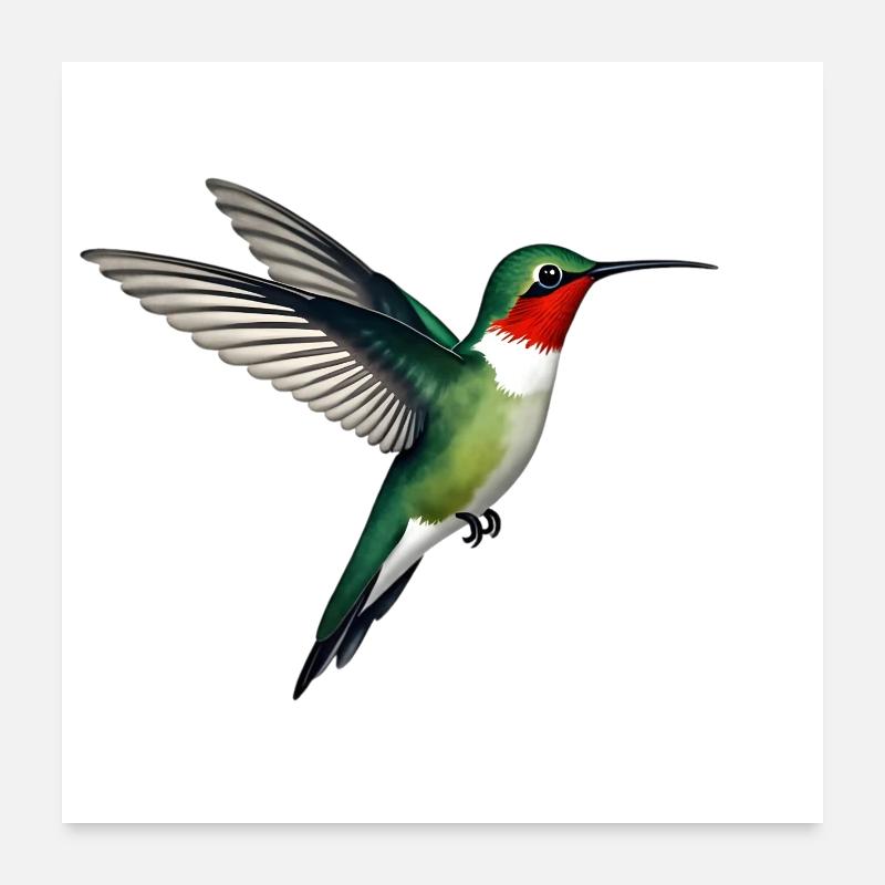 Colibri Poster 60 x 60 cm