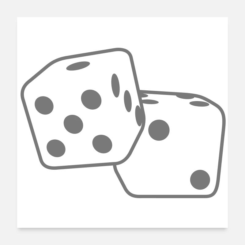 Roll the Dice Poster 24" x 24" (60x60 cm)