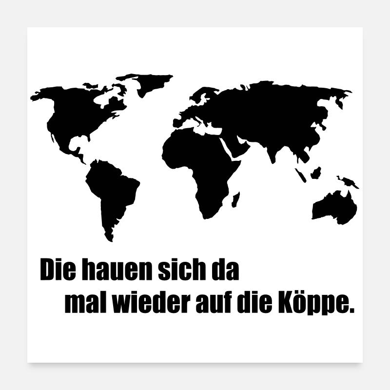 World map Poster 24" x 24" (60x60 cm)
