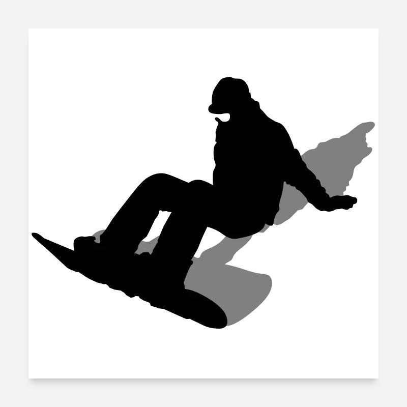 Planche à neige Poster 60 x 60 cm