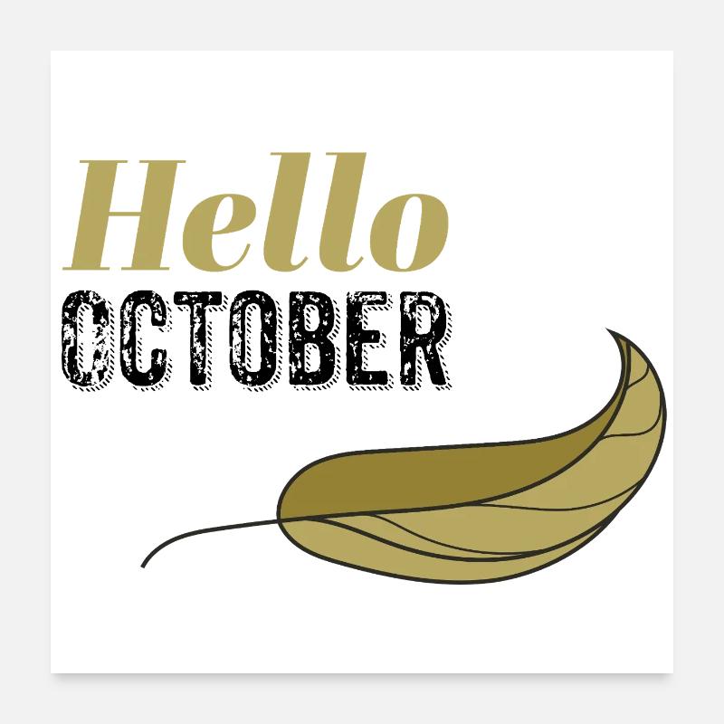 Design Golden Hello Leaf d’octobre Poster 60 x 60 cm