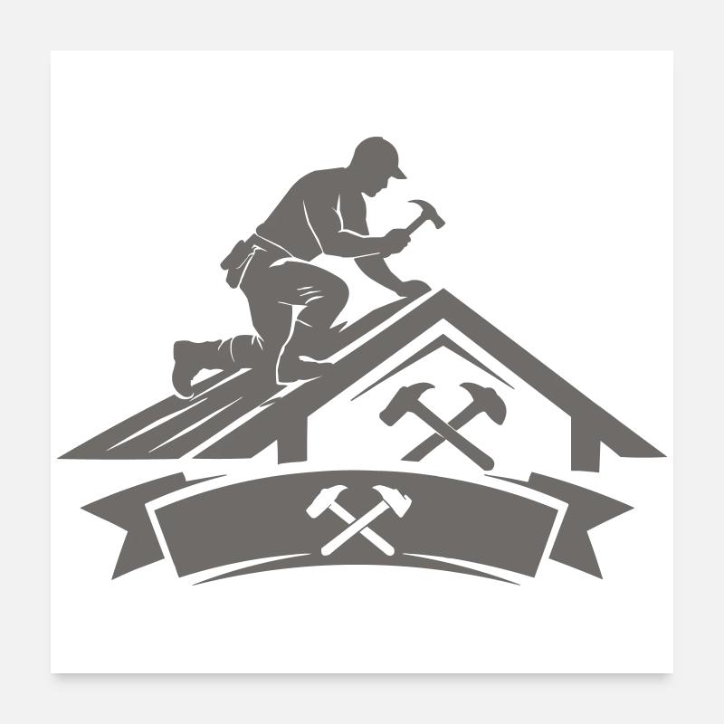 Logo couvreur Couvreur Poster 60 x 60 cm