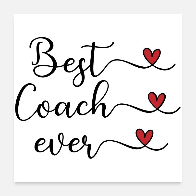Bester Trainer aller Zeiten in der Typografie Poster 60x60 cm