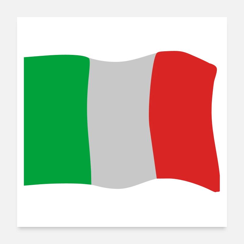 drapeau de l'italie Poster 60 x 60 cm
