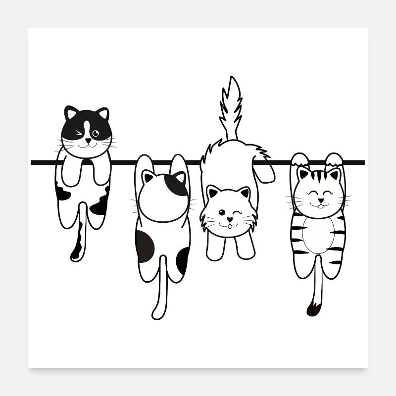 Laundry cat Poster 24" x 24" (60x60 cm)
