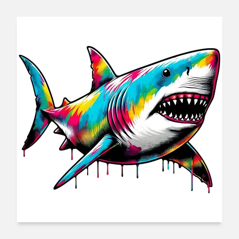 Requin Poster 60 x 60 cm
