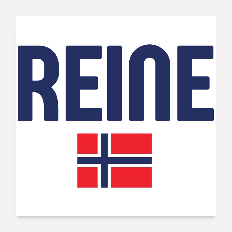 Conception du drapeau de la Reine-Norvège - Poster 60 x 60 cm - blanc