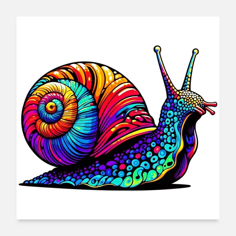 Snail Poster 24" x 24" (60x60 cm)