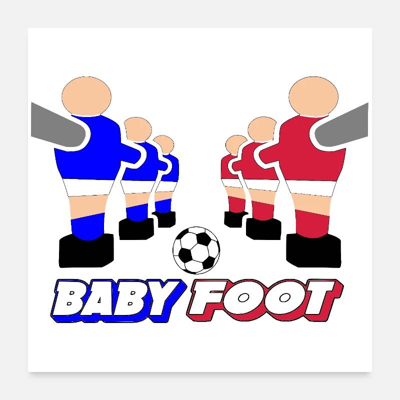 Tischfußball Poster 60x60 cm