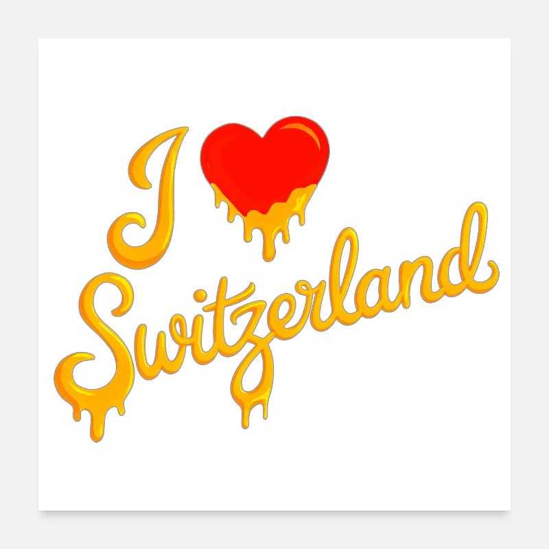 J’adore la Suisse Poster 60 x 60 cm