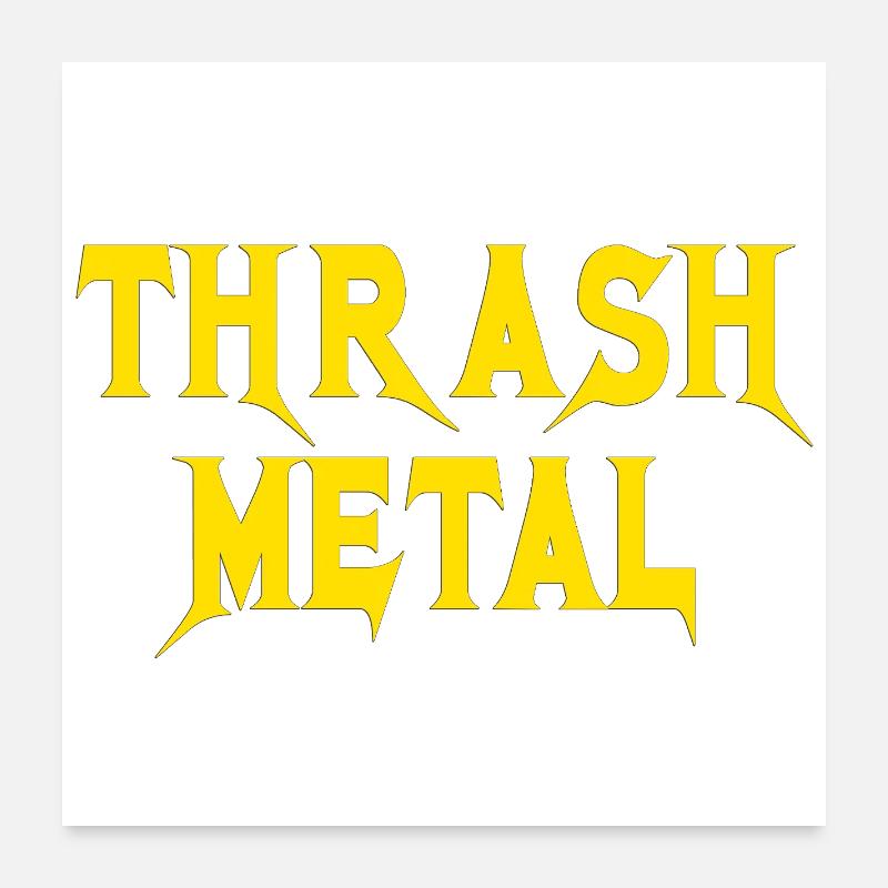 Thrashmetal - Poster 60 x 60 cm - blanc