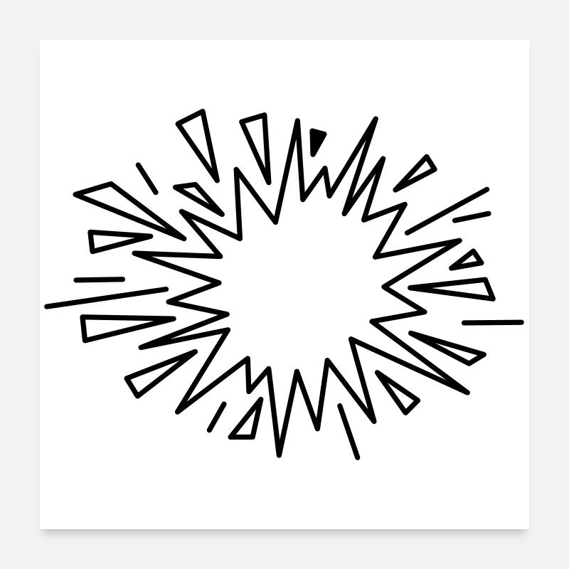 Comic Knall Poster 60x60 cm