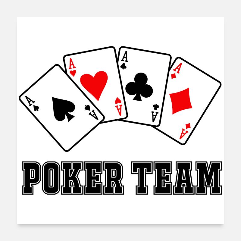 Poker Team Poster 60x60 cm