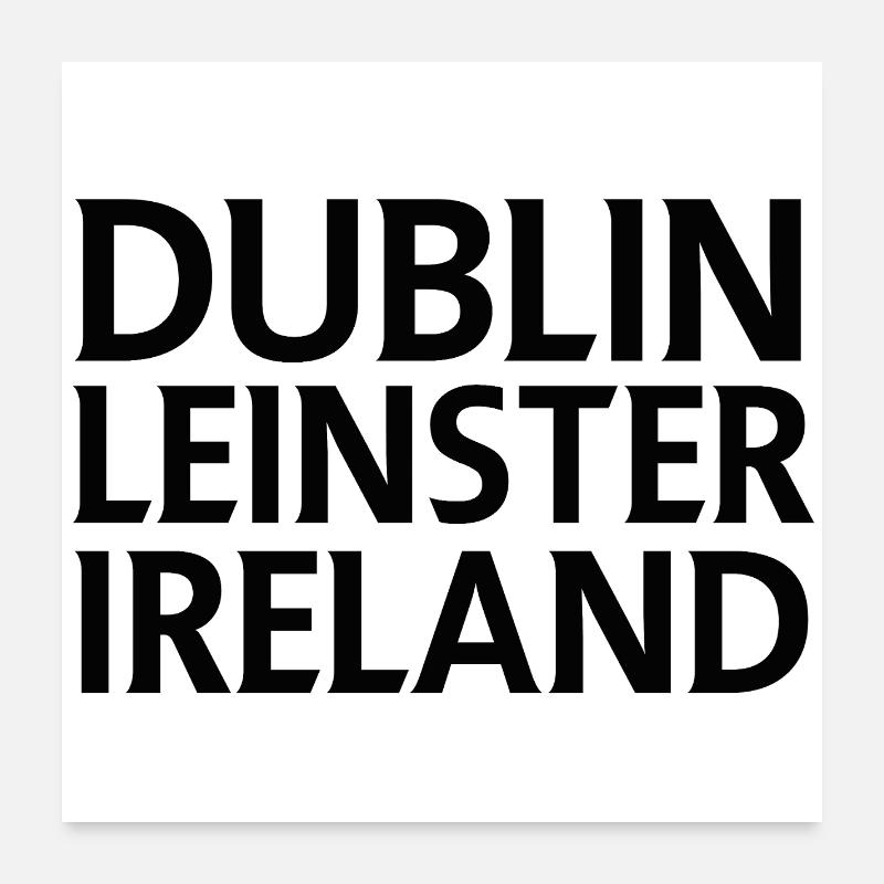 Dublin – Irlande Textdesign Poster 60 x 60 cm