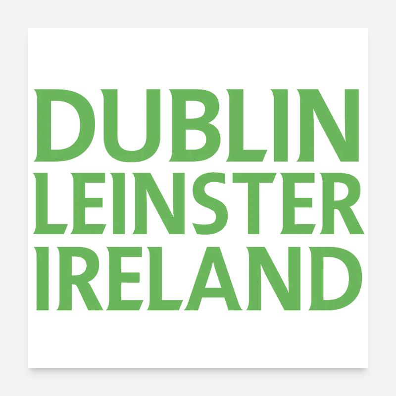 Dublin – Irlande Textdesign Poster 60 x 60 cm