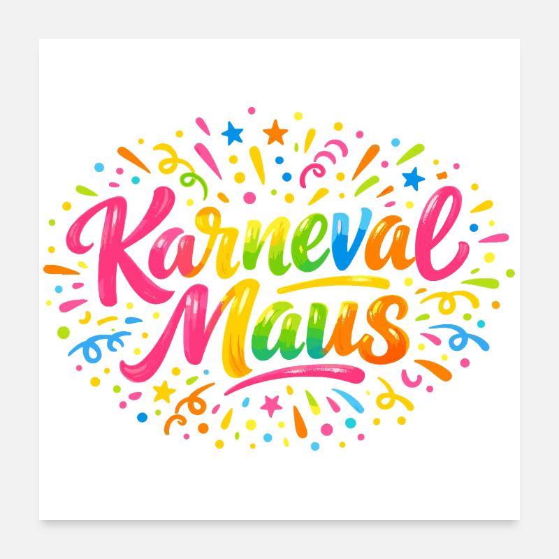 Carnival Mouse Carnival Cologne Cute Cute Gift Poster 24" x 24" (60x60 cm)