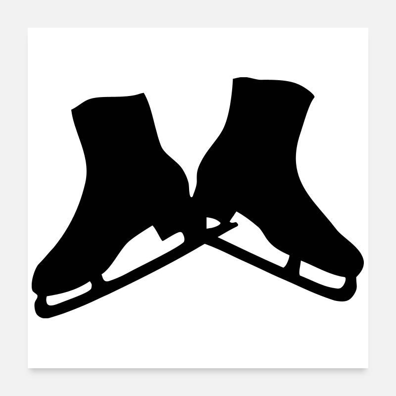 Schlittschuhe Poster 60x60 cm