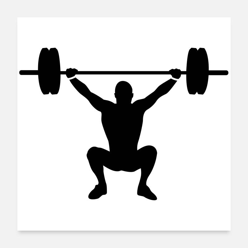 Gewichtheben Poster 60x60 cm