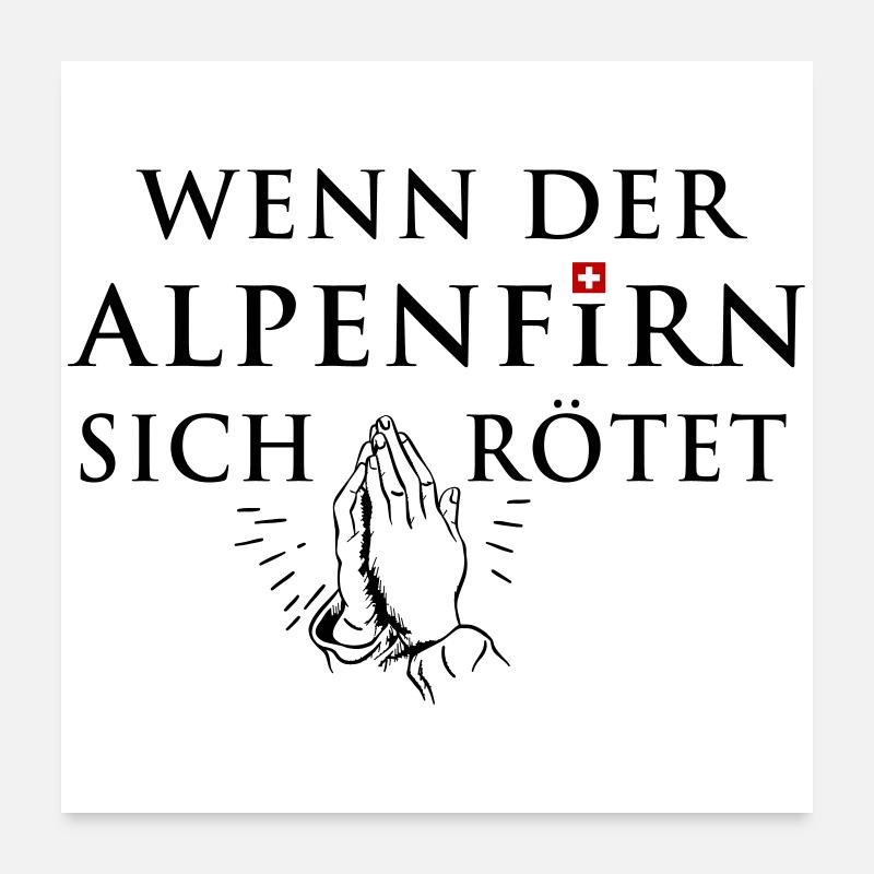 Wenn der Alpenfirn sich rötet... Poster 60x60 cm