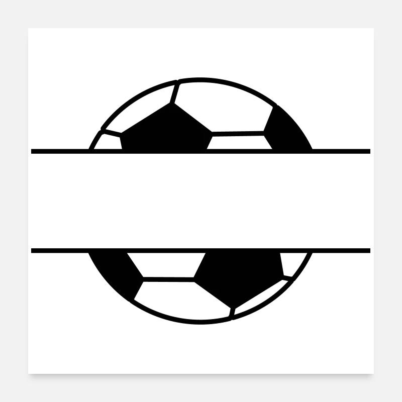 Football name tag with desired name Poster 24" x 24" (60x60 cm)