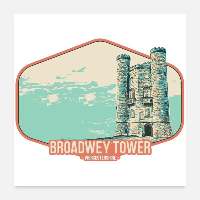 Illustration Tour de Broadwey, Worcestershire Poster 60 x 60 cm