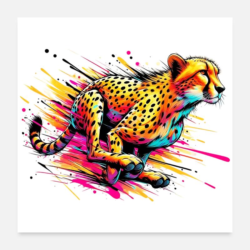 Cheetah Poster 24" x 24" (60x60 cm)