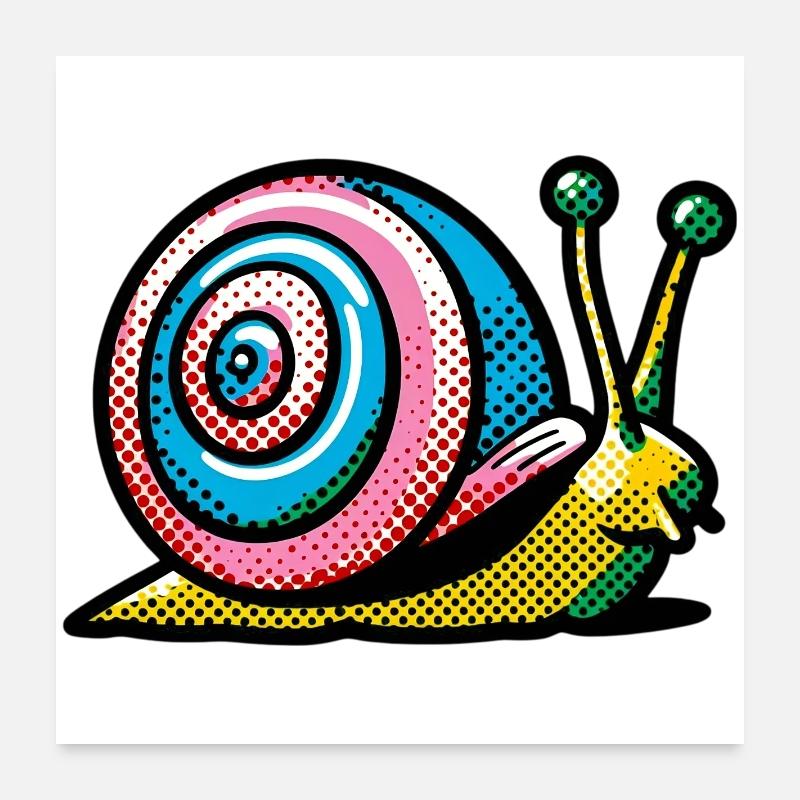 Snail Poster 24" x 24" (60x60 cm)
