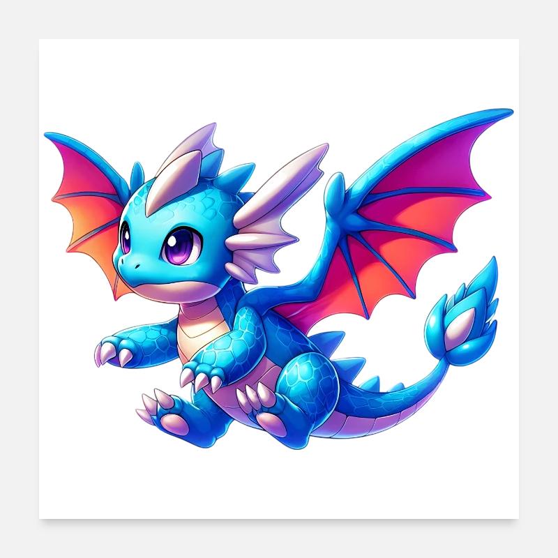 Drache Poster 60x60 cm