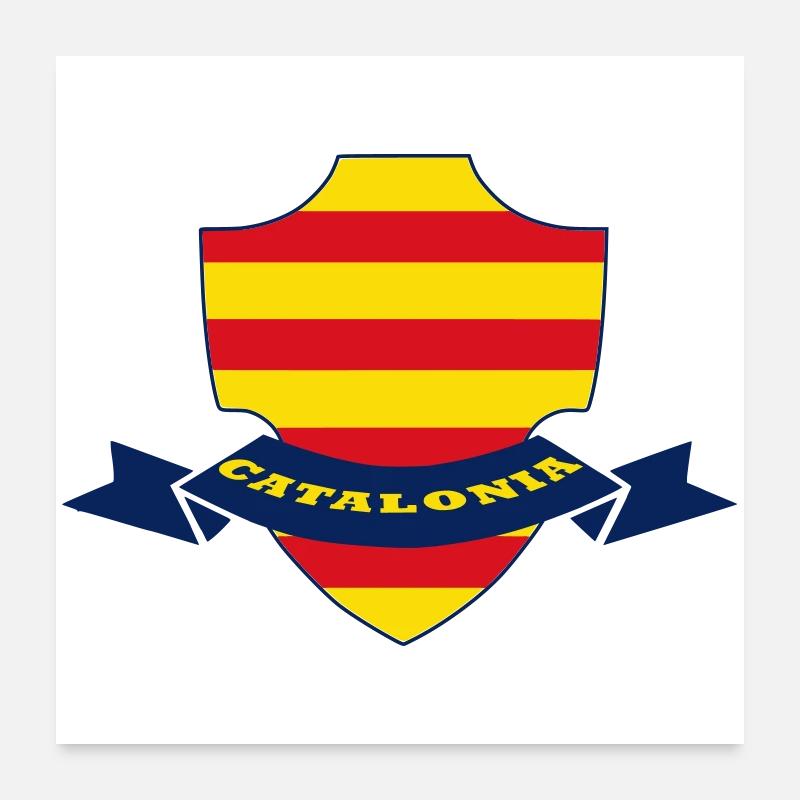 Catalonia - Poster 60 x 60 cm - blanc