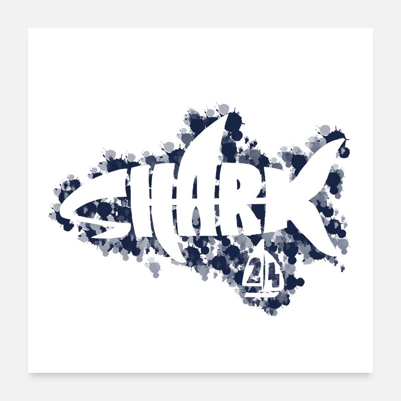 Requin 24 Poster 60 x 60 cm