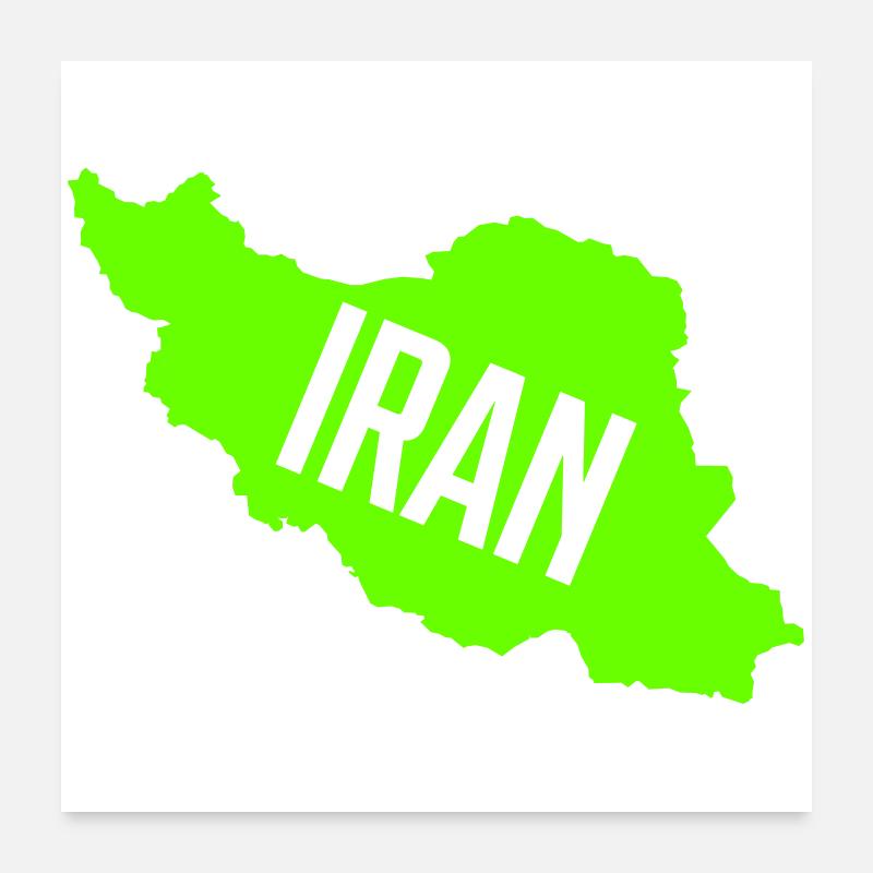 Pays terrestre d’Iran Poster 60 x 60 cm
