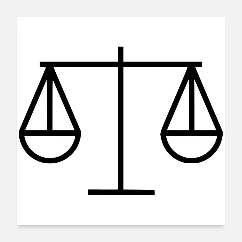 Libra Justice Jura Poster 24" x 24" (60x60 cm)