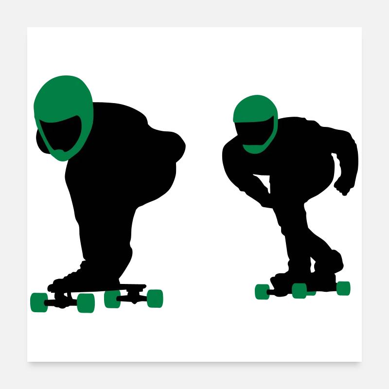 longboard Poster 60 x 60 cm