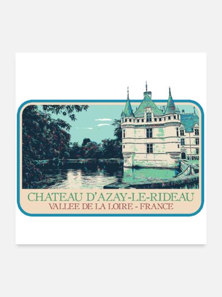 Château d'Azay-le-Rideau, Loire Valley - Poster 24" x 24" (60x60 cm) - white - Front