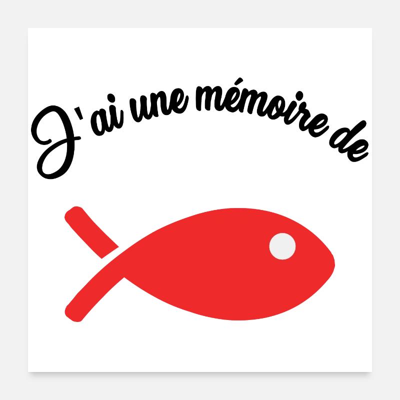 FISH. MEMORY Poster 24" x 24" (60x60 cm)