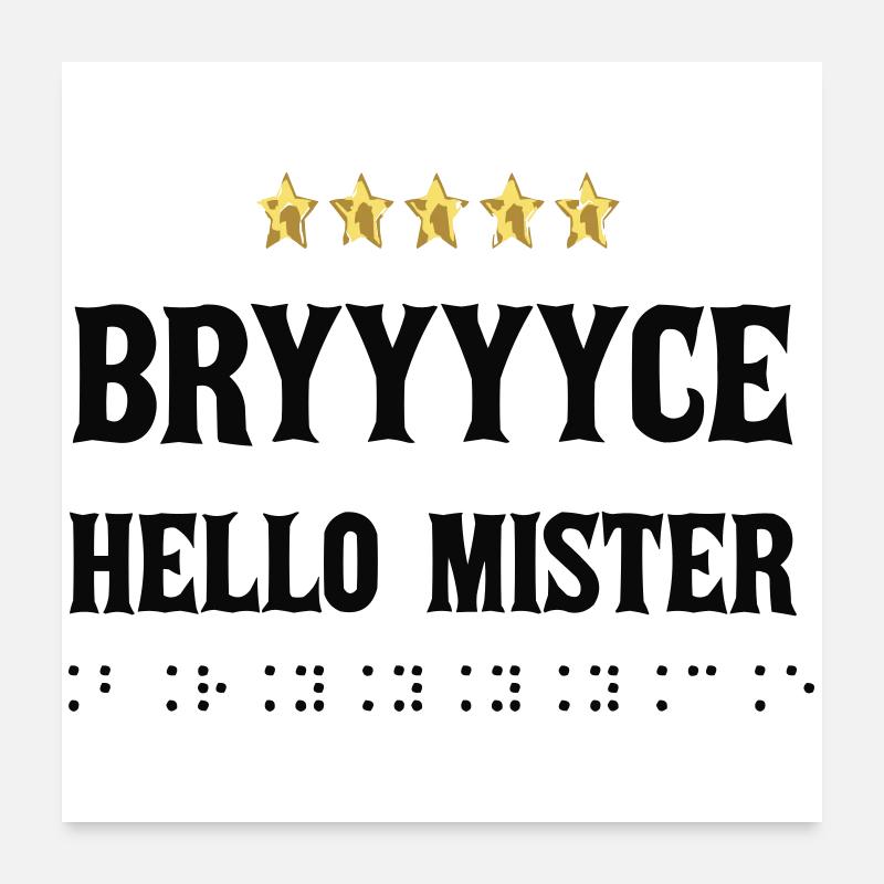Design Vintage Typographie - Poster 60 x 60 cm - blanc